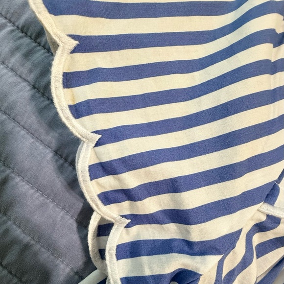 Talbots Striped Ruffle Collar Top - Picture 3 of 3